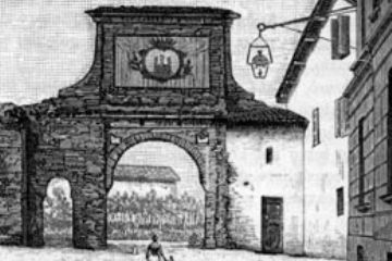 Porta Borgonuovo - Incisione del 1895